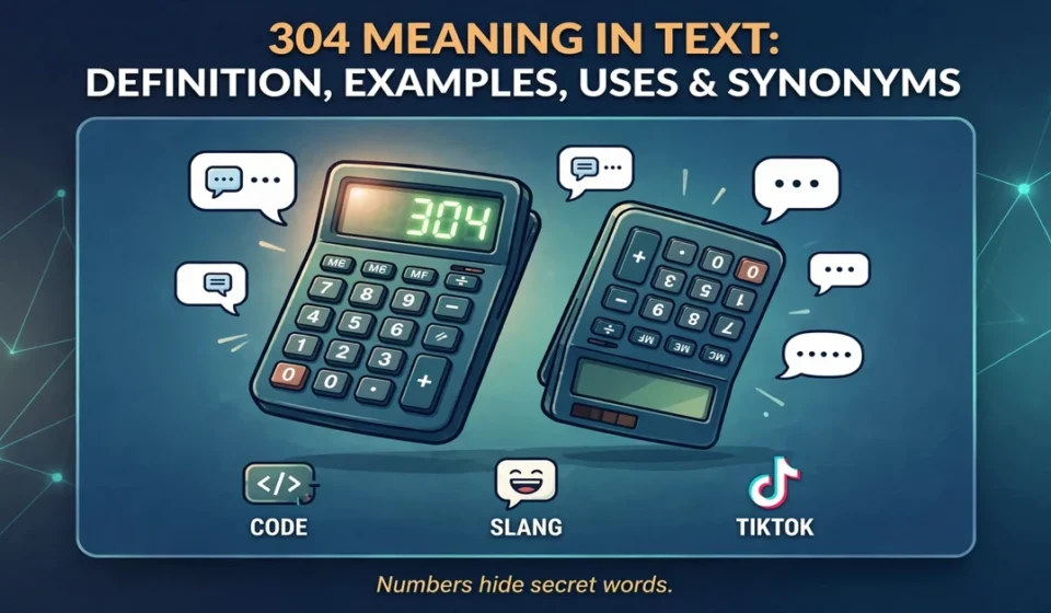 304 meaning in text infographic: definition, examples, uses and synonyms