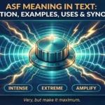 ASF meaning in text infographic: definition, examples, uses and synonyms