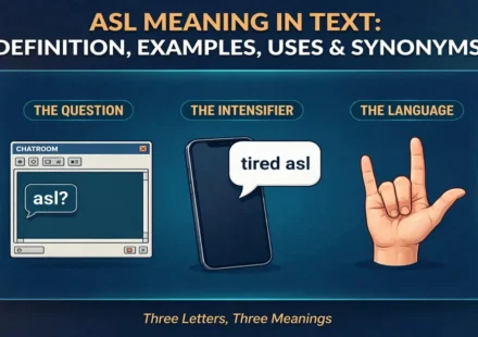 ASL meaning in text infographic: definition, examples, uses and synonyms