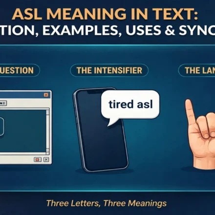 ASL meaning in text infographic: definition, examples, uses and synonyms