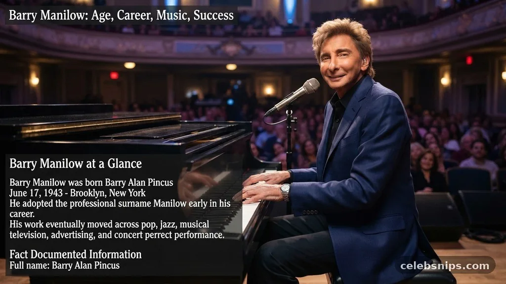 Barry Manilow at a Glance - Barry Manilow Age, Career, and Music Success