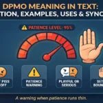 DPMO meaning in text infographic: definition, examples, uses and synonyms