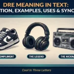 DRE meaning in text infographic: definition, examples, uses and synonyms