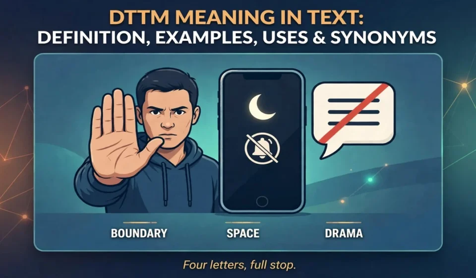 DTTM meaning in text infographic: definition, examples, uses and synonyms
