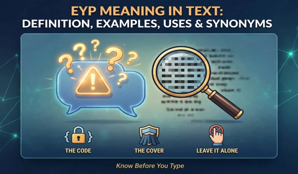 EYP meaning in text infographic: definition, examples, uses and synonyms