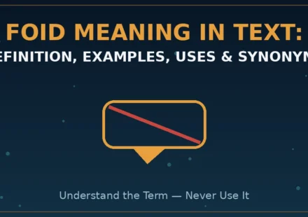 FOID meaning in text infographic showing definition, examples, uses and synonyms
