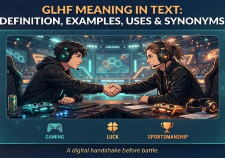 GLHF meaning in text infographic: definition, examples, uses and synonyms
