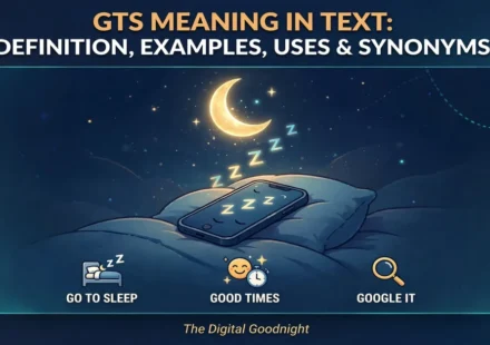 A glowing smartphone on a nightstand in a cozy dark bedroom with moonlight through the window