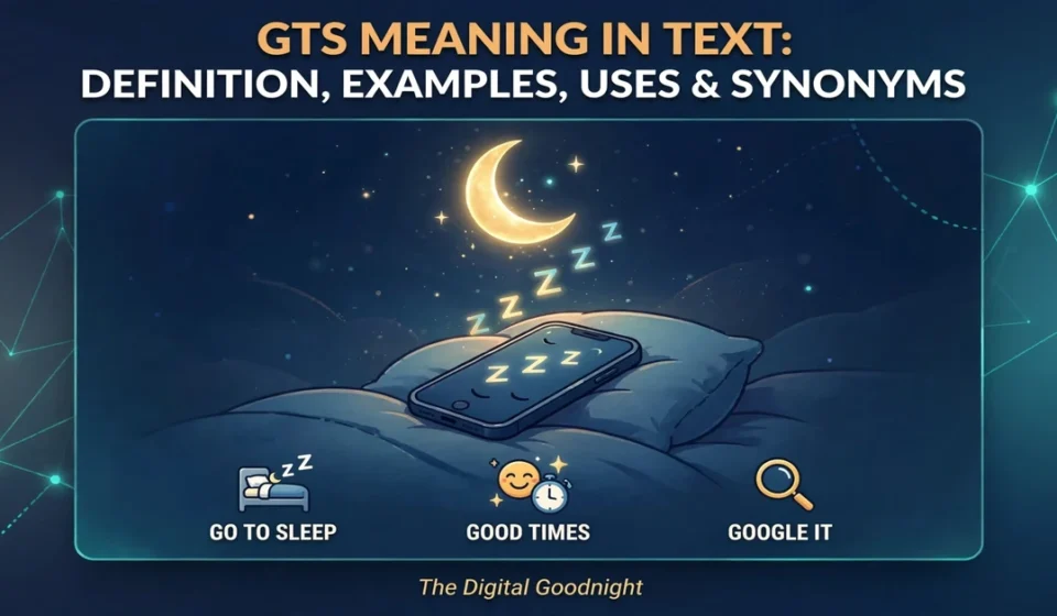 A glowing smartphone on a nightstand in a cozy dark bedroom with moonlight through the window