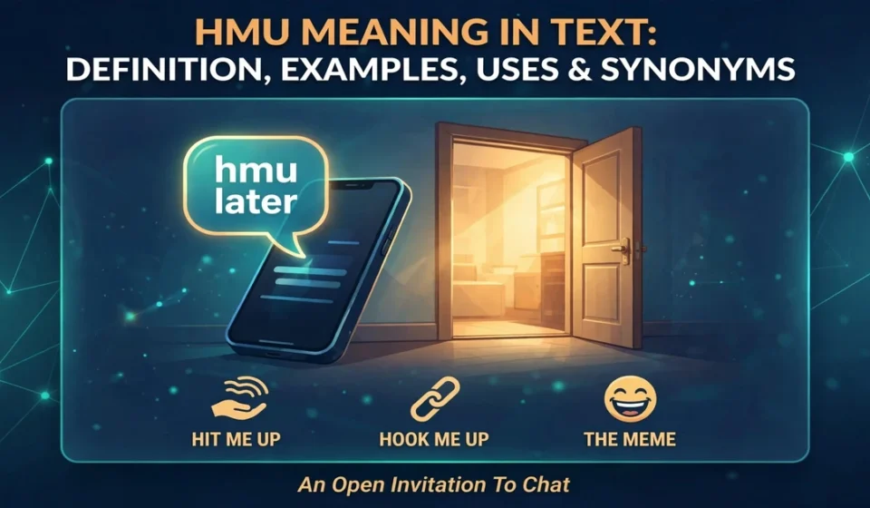 HMU meaning in text infographic: definition, examples, uses and synonyms