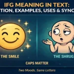 IFG meaning in text infographic: definition, examples, uses and synonyms