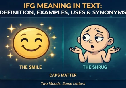 IFG meaning in text infographic: definition, examples, uses and synonyms