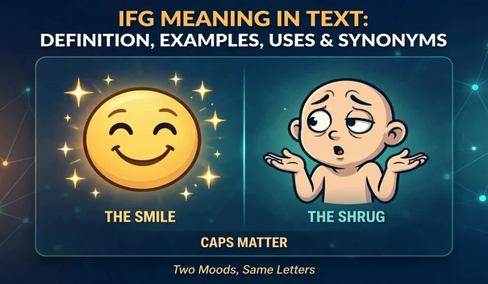 IFG meaning in text infographic: definition, examples, uses and synonyms