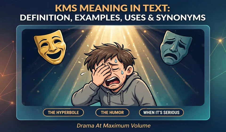 KMS meaning in text infographic: definition, examples, uses and synonyms