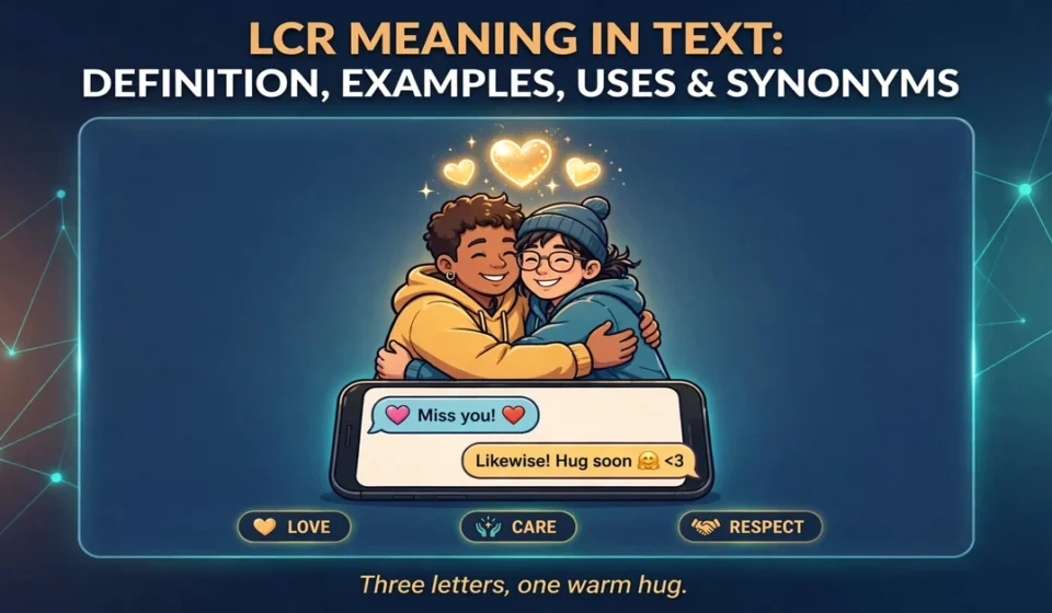 LCR meaning in text infographic: definition, examples, uses and synonyms
