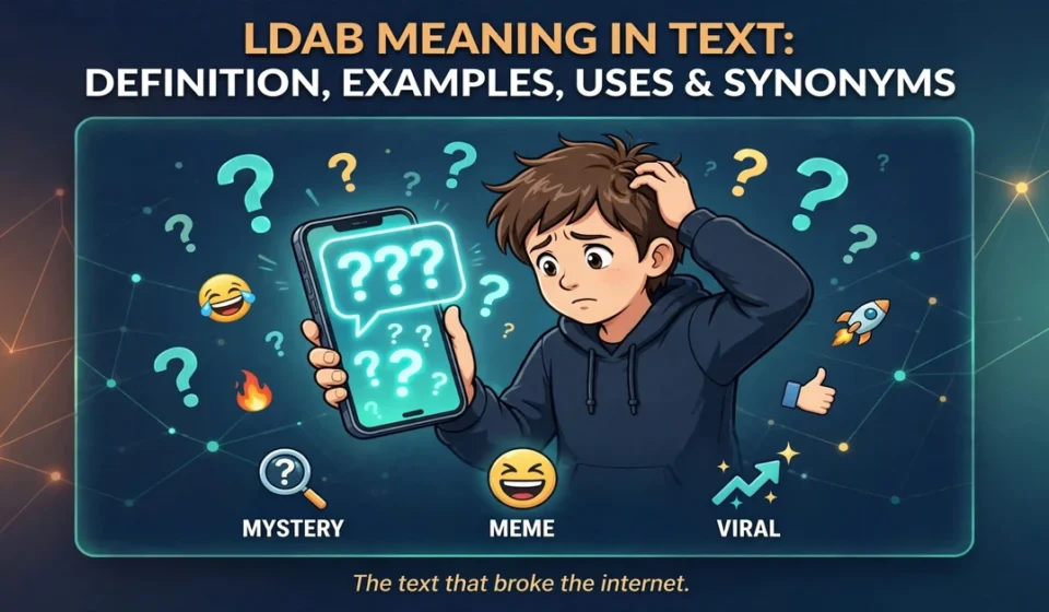 LDAB meaning in text infographic: definition, examples, uses and synonyms