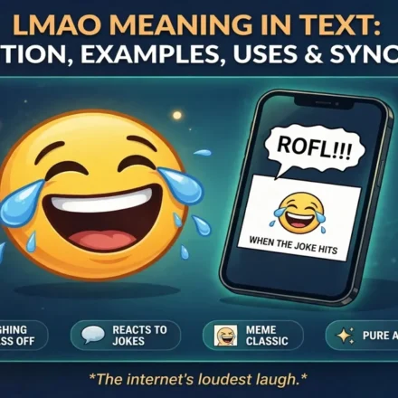 LMAO meaning in text infographic: definition, examples, uses and synonyms