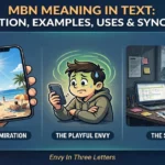 MBN meaning in text infographic: definition, examples, uses and synonyms