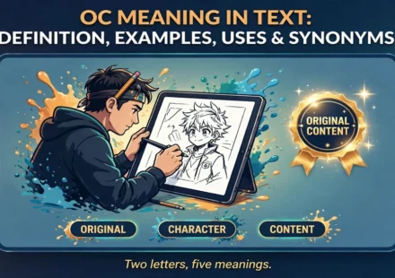 OC meaning in text infographic: definition, examples, uses and synonyms