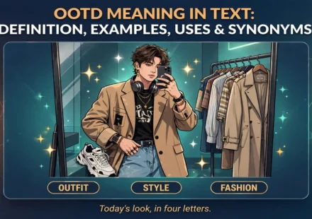 OOTD meaning in text infographic: definition, examples, uses and synonyms
