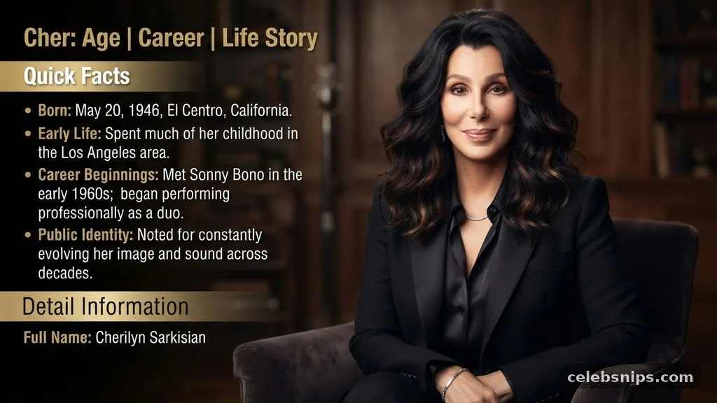 Quick Facts About Cher - Cher Age, Career, and Life Story