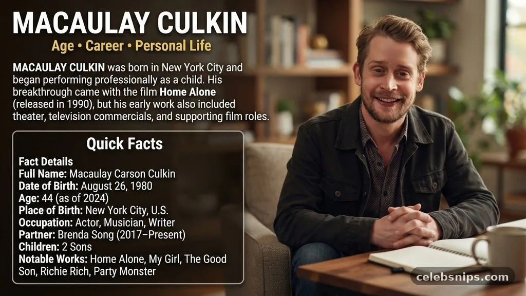 Quick Facts About Macaulay Culkin - Macaulay Culkin Age, Career, and Personal Life