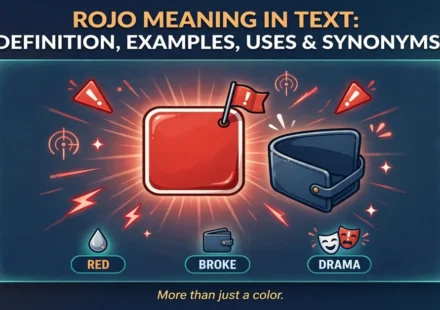 Rojo meaning in text infographic: definition, examples, uses and synonyms