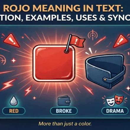 Rojo meaning in text infographic: definition, examples, uses and synonyms