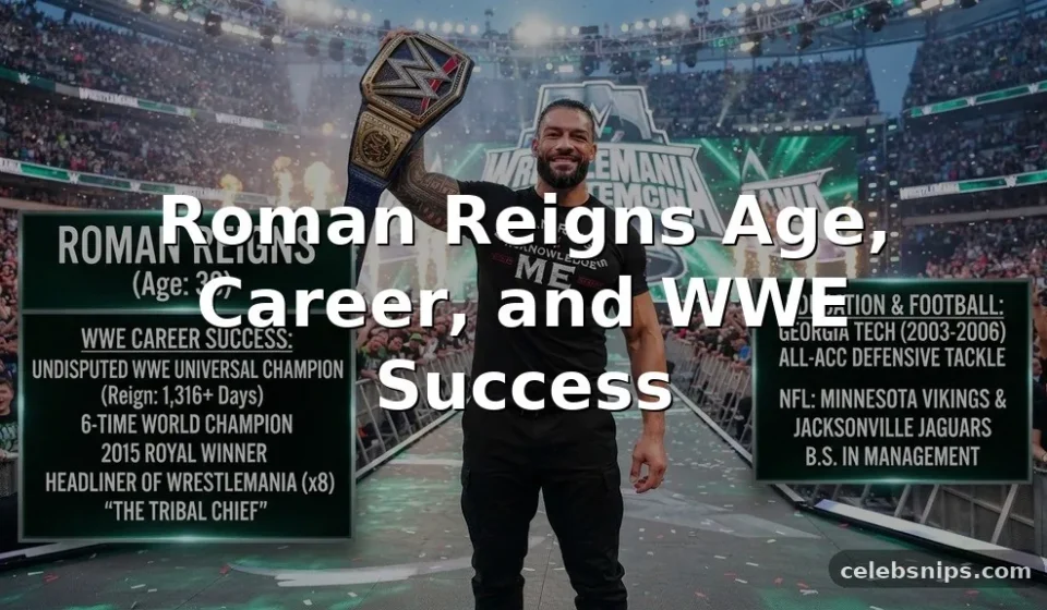 Roman Reigns Age, Career, and WWE Success
