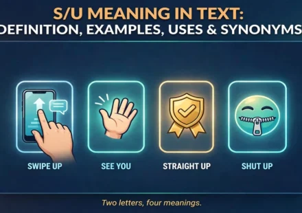 S/U meaning in text infographic: definition, examples, uses and synonyms