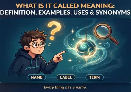 What is it called meaning infographic: definition, examples, uses and synonyms