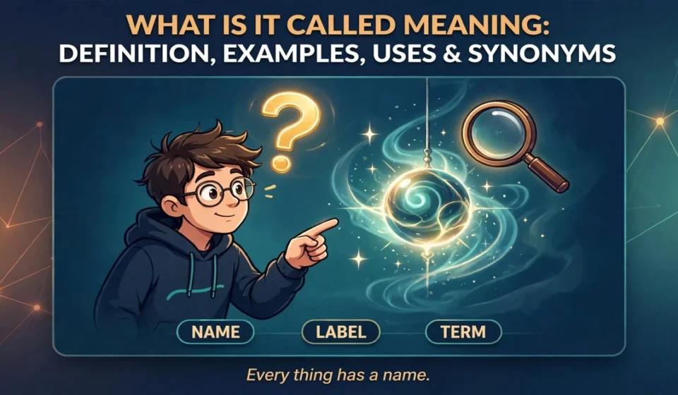 What is it called meaning infographic: definition, examples, uses and synonyms