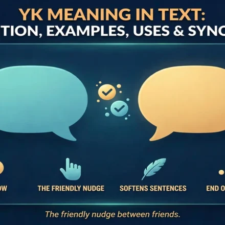 Two friends chatting with speech bubbles illustrating YK meaning in text