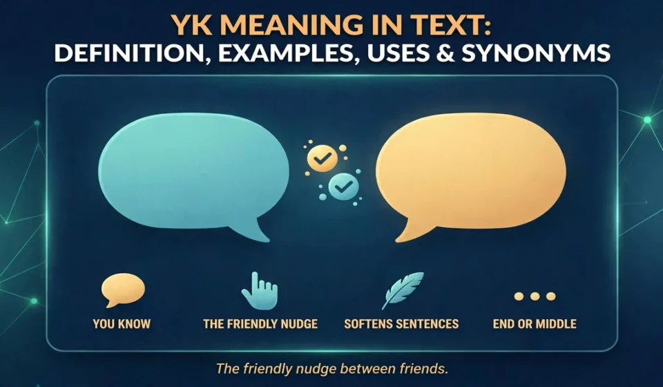 Two friends chatting with speech bubbles illustrating YK meaning in text